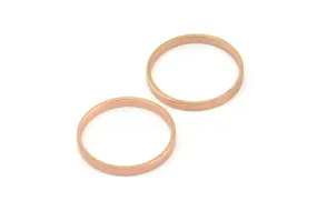 19mm Circle Connectors - 8 Rose Gold Plated Brass Circle Connectors (19x0.8x2mm) D0311 Q0657