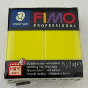 85G Block FIMO Professional Polymer Clay Lemon Yellow (1)