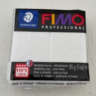 85G Block FIMO Professional Polymer Clay White (0)