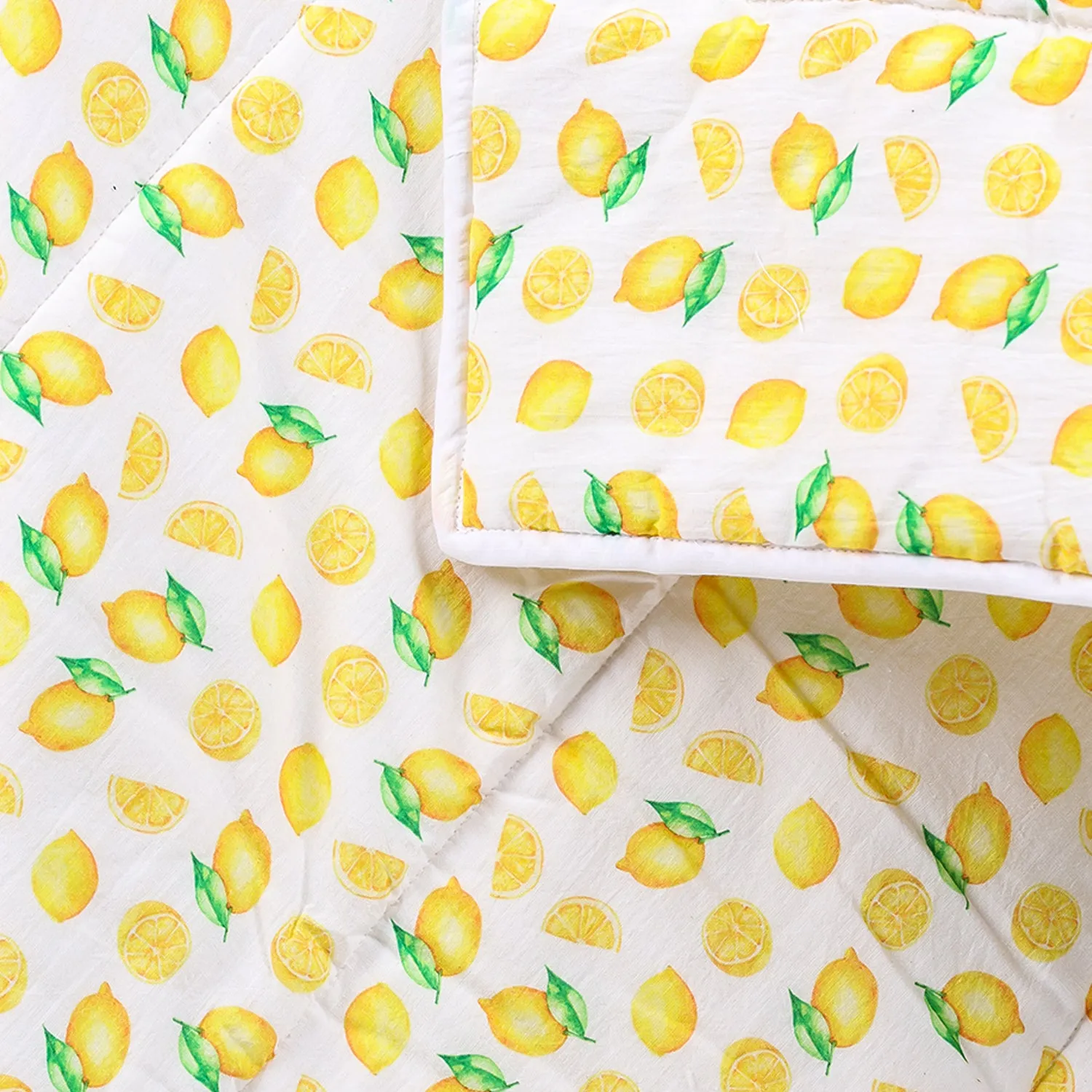 Ac Quilt Blanket cum Bedspread | 0-3 Years | 100X120 cm | Lemon