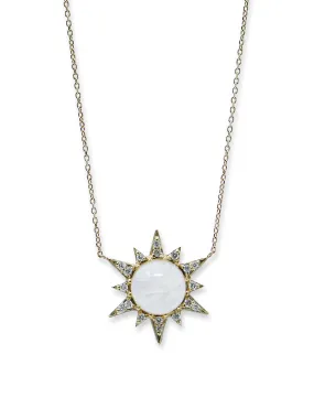 Aztec Starburst Moonstone Necklace