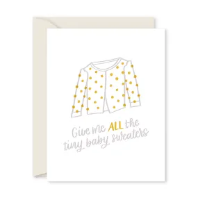 BABY SWEATERS GREETING CARD