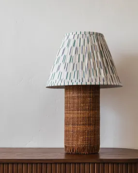 Blue Ikat Pleated Lampshade