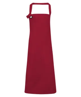 Burgundy - Calibre heavy cotton canvas bib apron