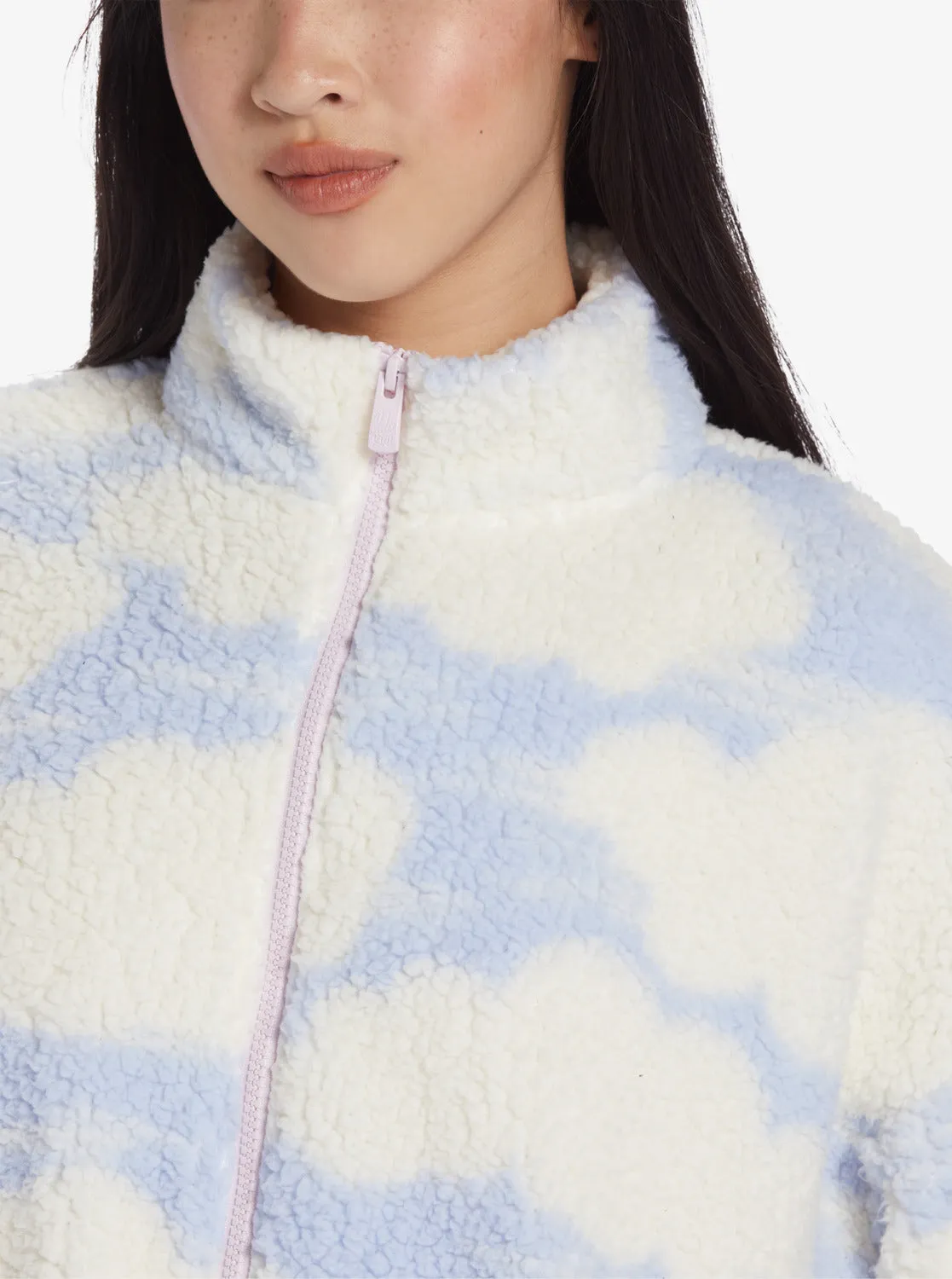 Chloe Kim In The Clouds Sherpa Full-Zip Fleece - Halogen Blue Clouds