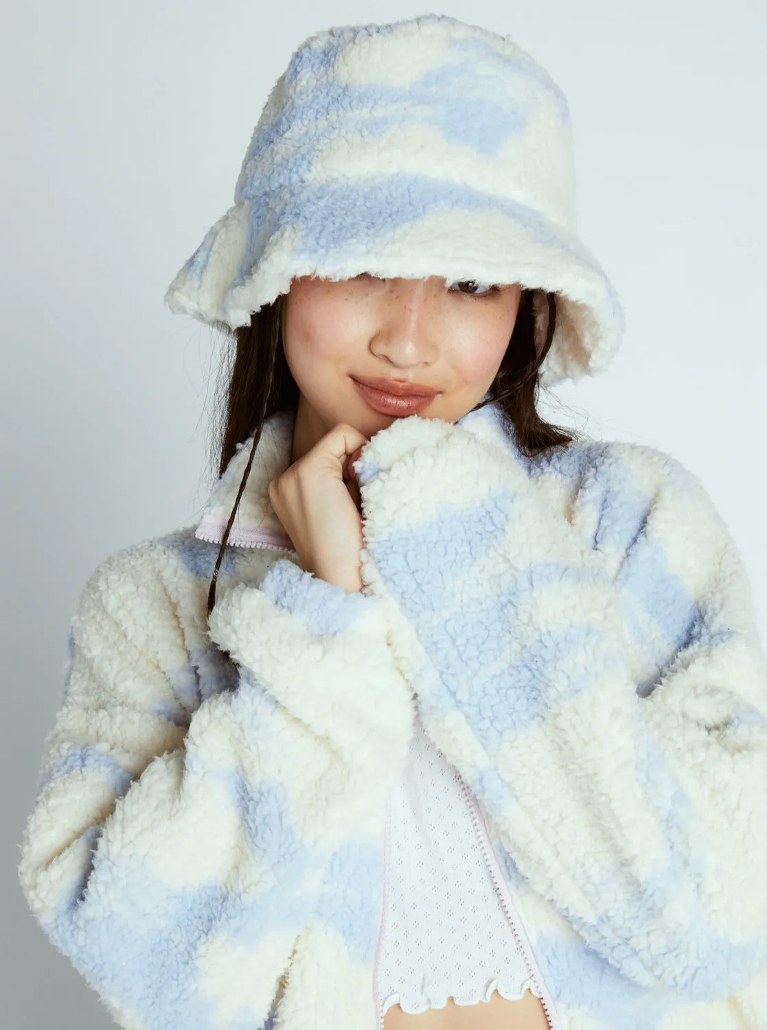 Chloe Kim In The Clouds Sherpa Full-Zip Fleece - Halogen Blue Clouds