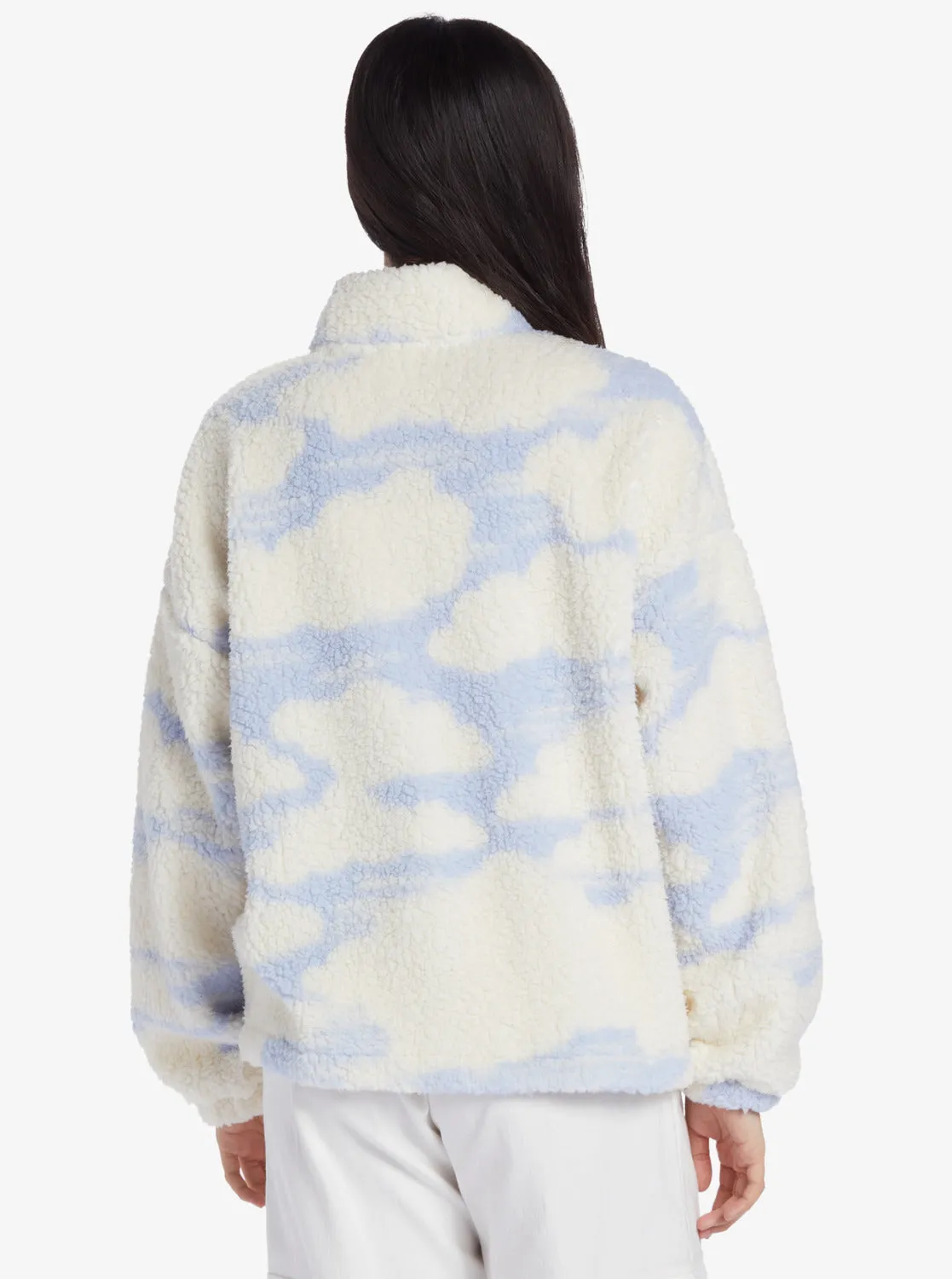 Chloe Kim In The Clouds Sherpa Full-Zip Fleece - Halogen Blue Clouds