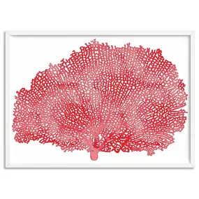 Coral Sea Fan Red - Art Print