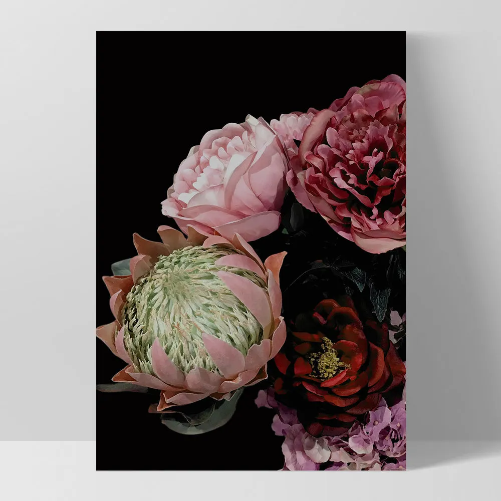 Dark Floral I - Art Print