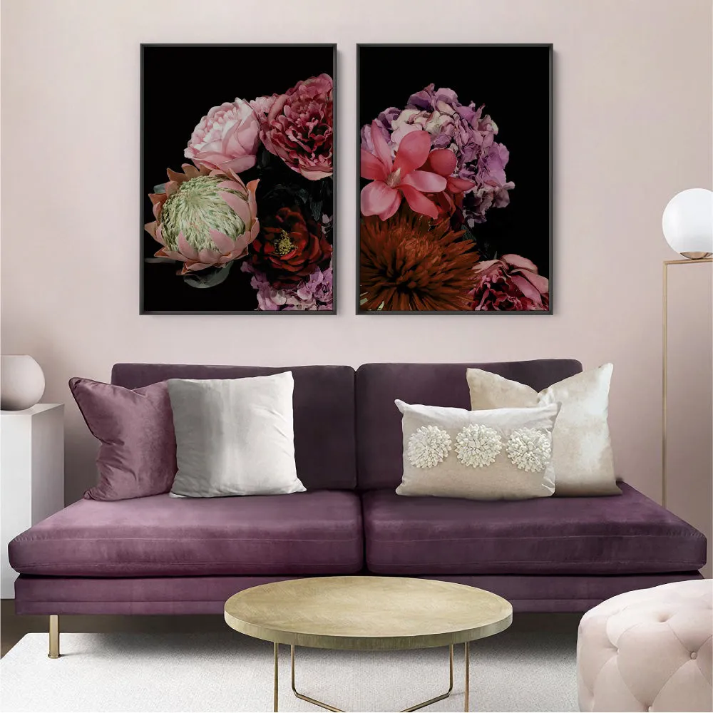 Dark Floral I - Art Print