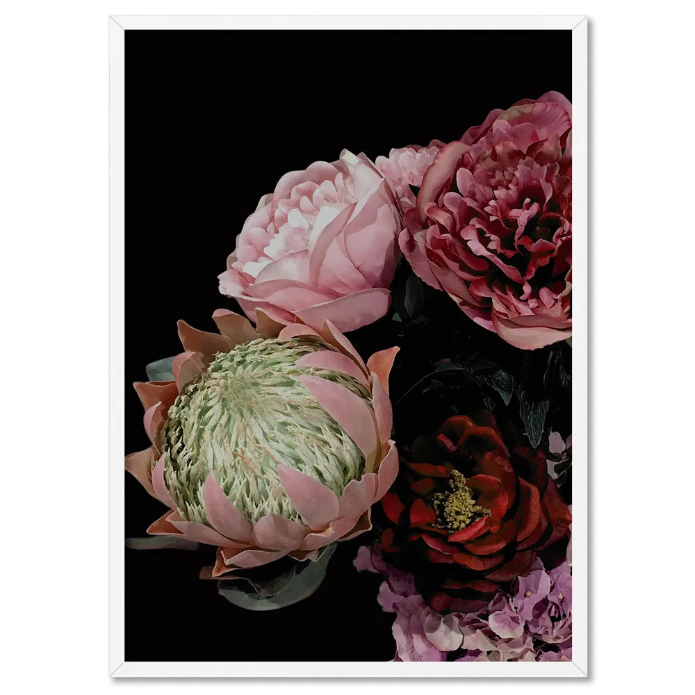 Dark Floral I - Art Print