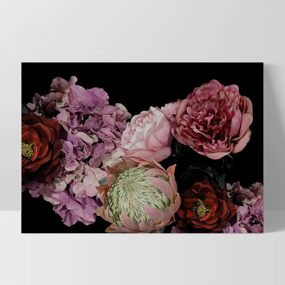 Dark Floral Landscape - Art Print