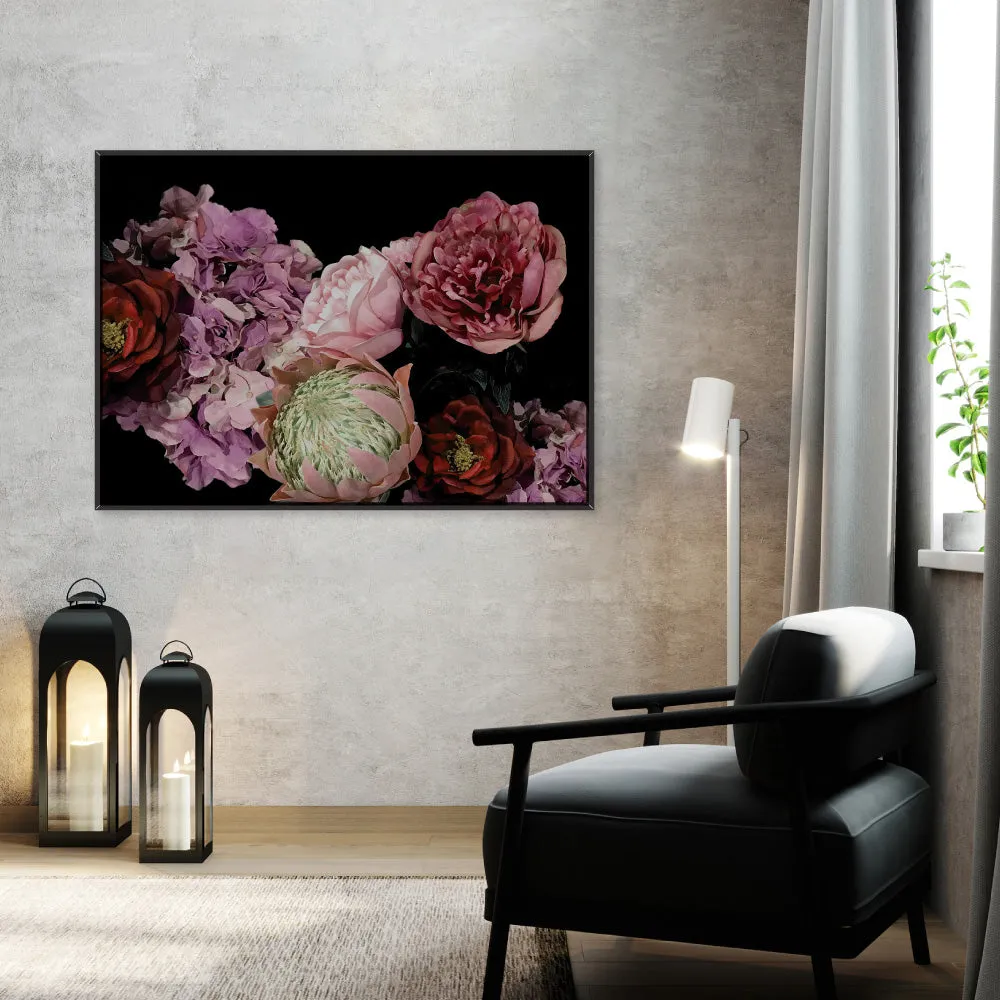 Dark Floral Landscape - Art Print