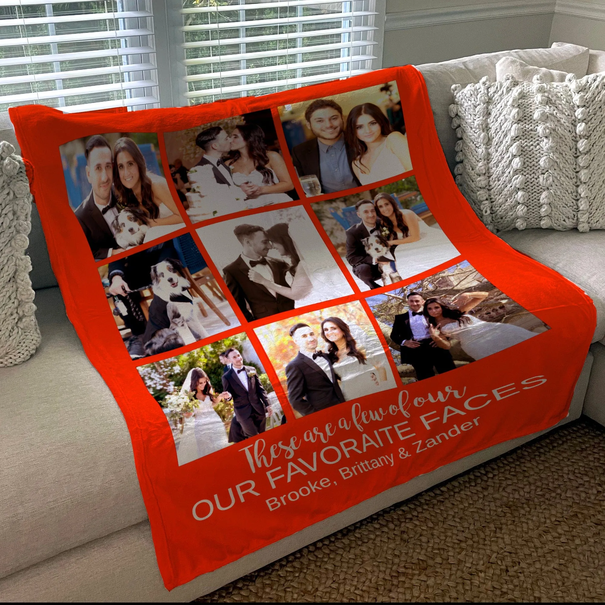 Design your own family photo Collage Blanket | Blanket Personalized With Your Pictures