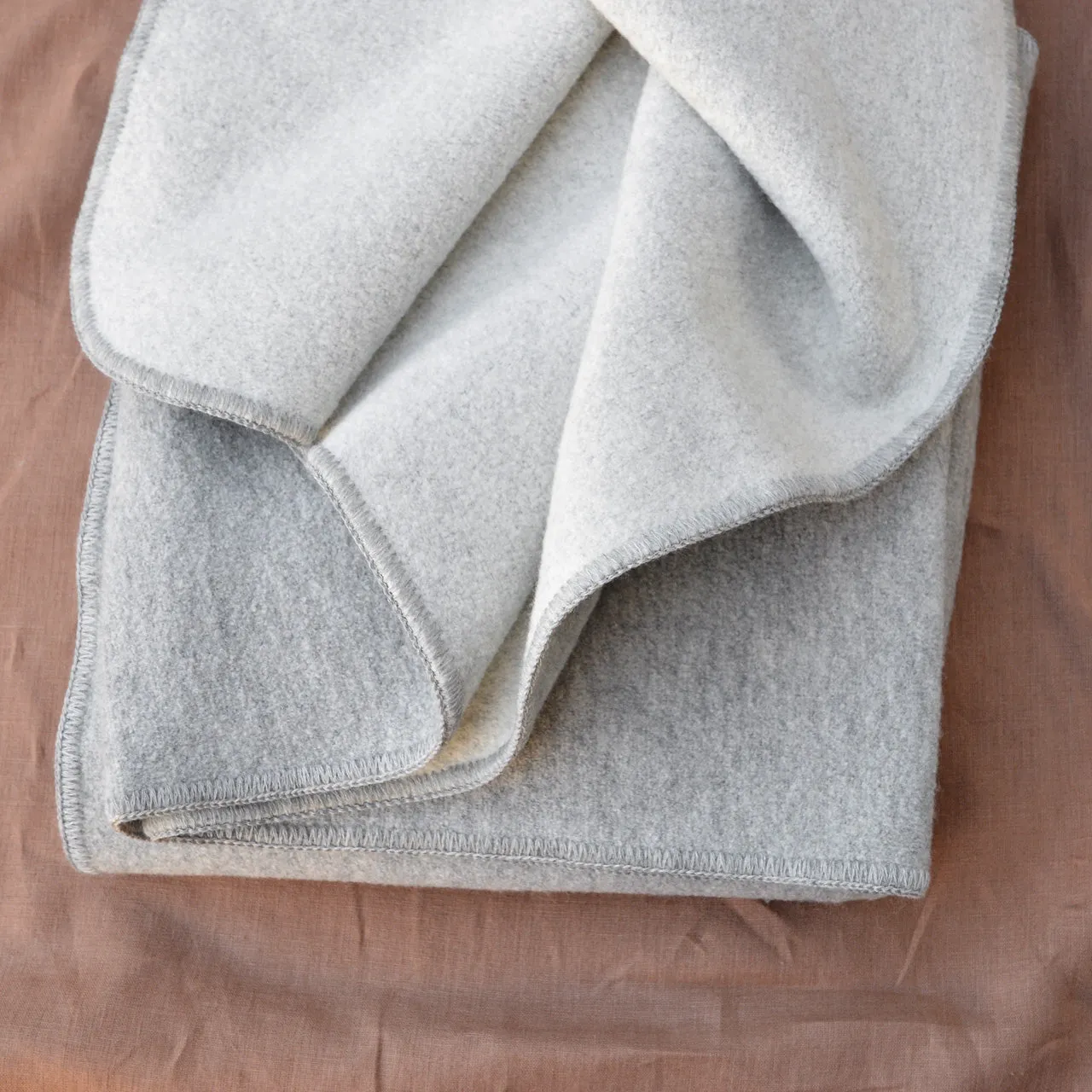 Double Faced Boiled Wool Blanket Organic Merino (200x135cm) *Returning 2025