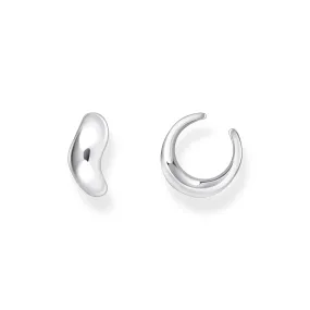 Ear cuff organic-shaped silver