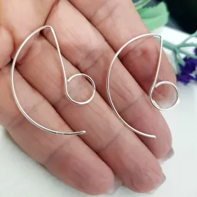 Earring Hooks Premium Quality Sterling Silver Large Loop Circular For Resin Earrings | SS-025LEH | Earring Supply