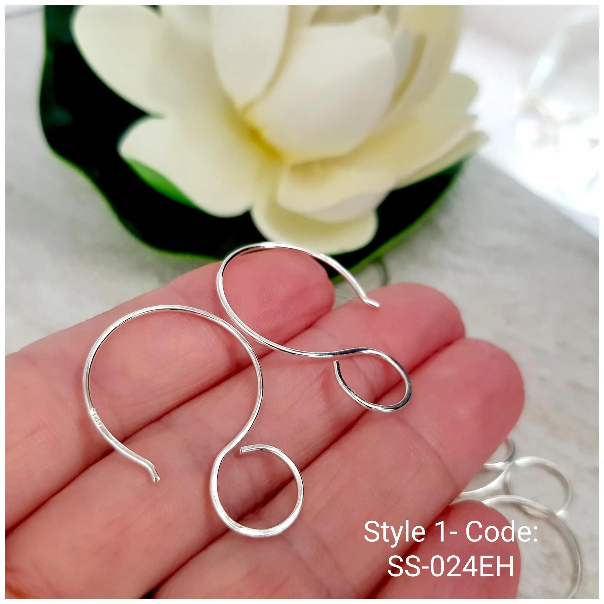 Earring Hooks Variety Pack - 925 Large Hanging Loop, 6pcs Variety Pack | SS-001EHVP | Earring Findings