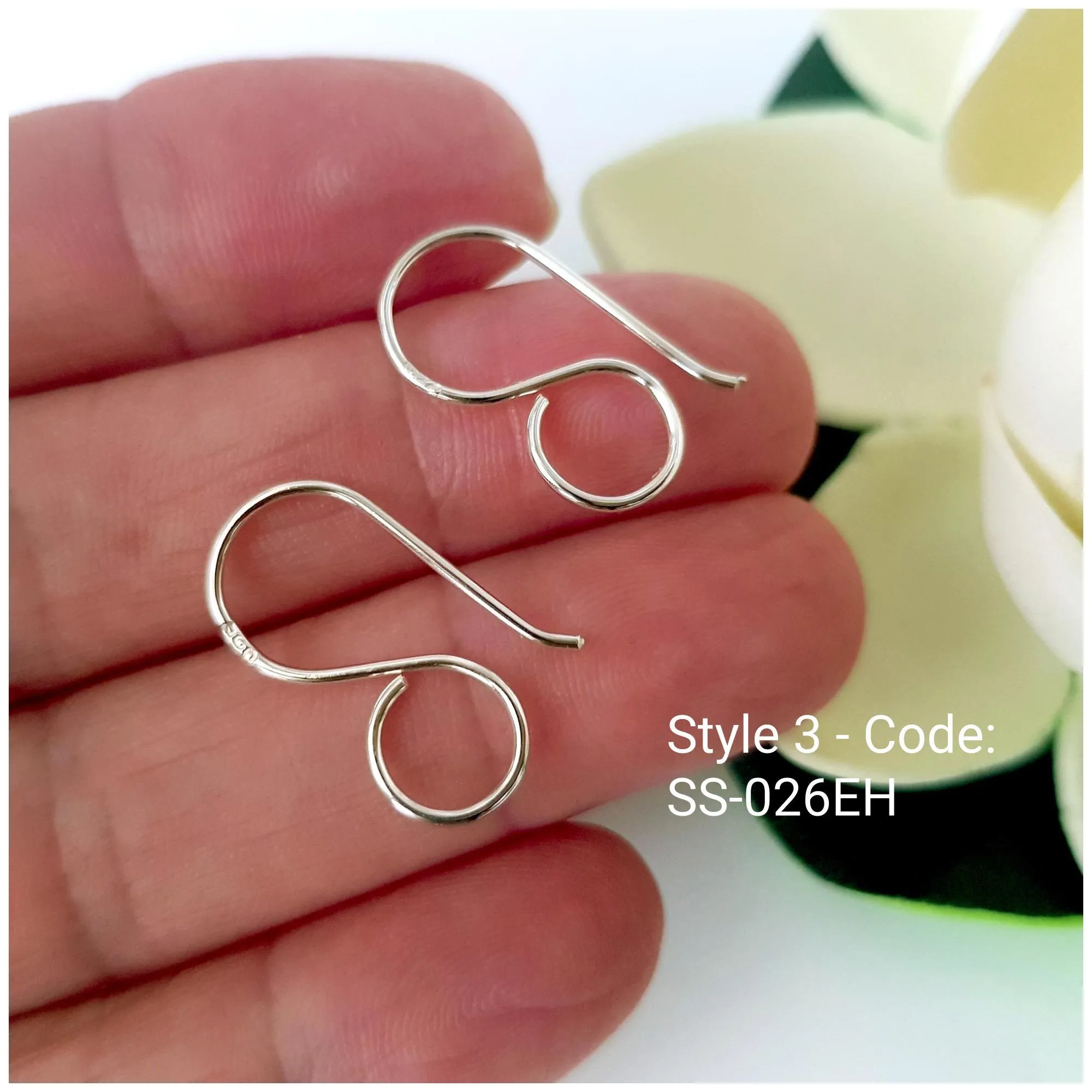 Earring Hooks Variety Pack - 925 Large Hanging Loop, 6pcs Variety Pack | SS-001EHVP | Earring Findings