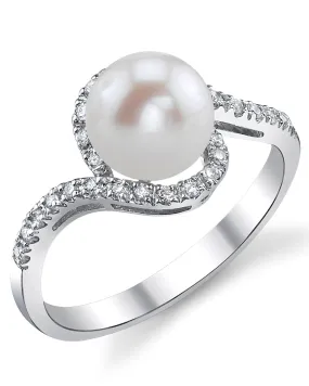 Freshwater Pearl & Diamond Lyanna Ring