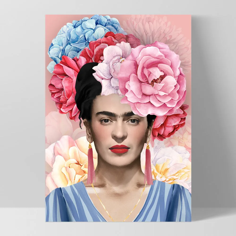 Frida Floral Blooms in Watercolour - Art Print