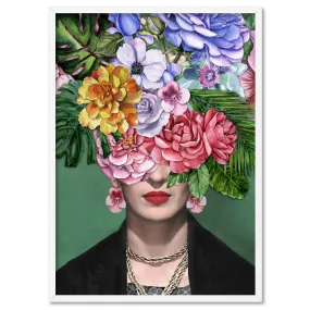 Frida Kahlo Watercolour Flower Bomb - Art Print