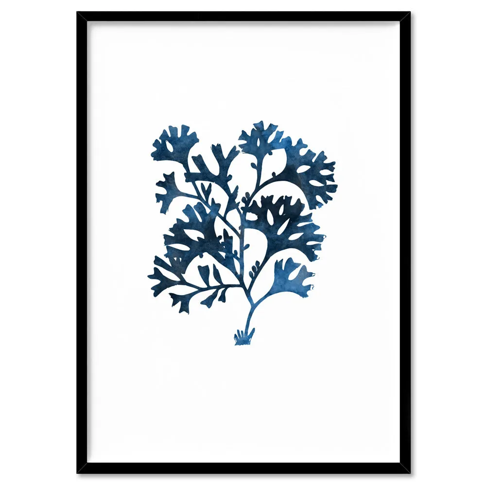 Hamptons Watercolour Blue Coral I - Art Print