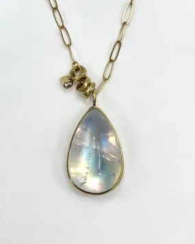 Jamie Joseph White Rainbow Moonstone Necklace