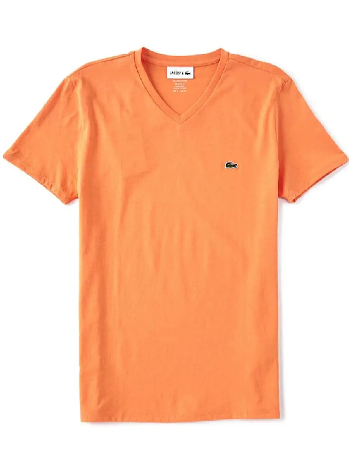 Lacoste Men's Short Sleeve V-Neck Pima Jersey Shirt T-Shirt