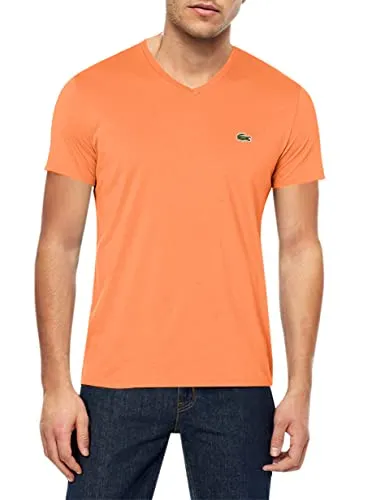 Lacoste Men's Short Sleeve V-Neck Pima Jersey Shirt T-Shirt