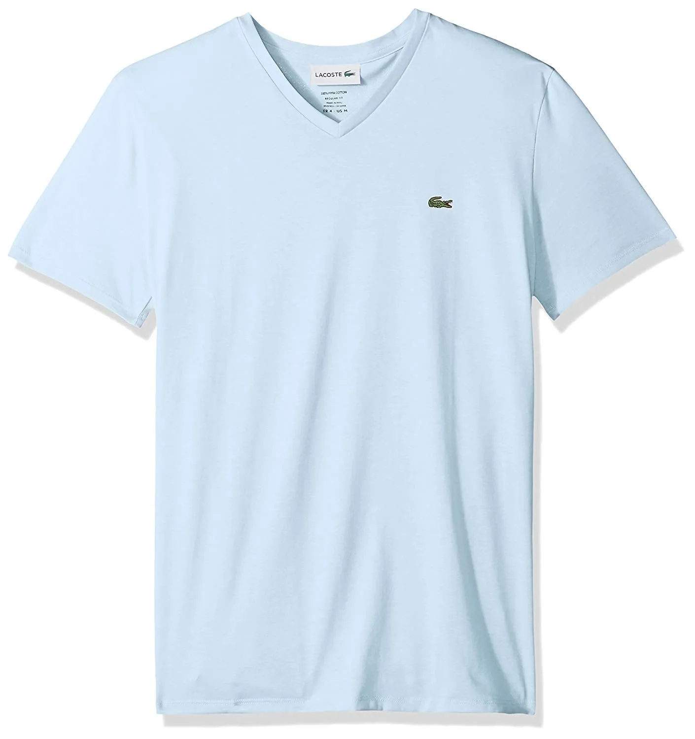 Lacoste Men's Short Sleeve V-Neck Pima Jersey T-Shirt