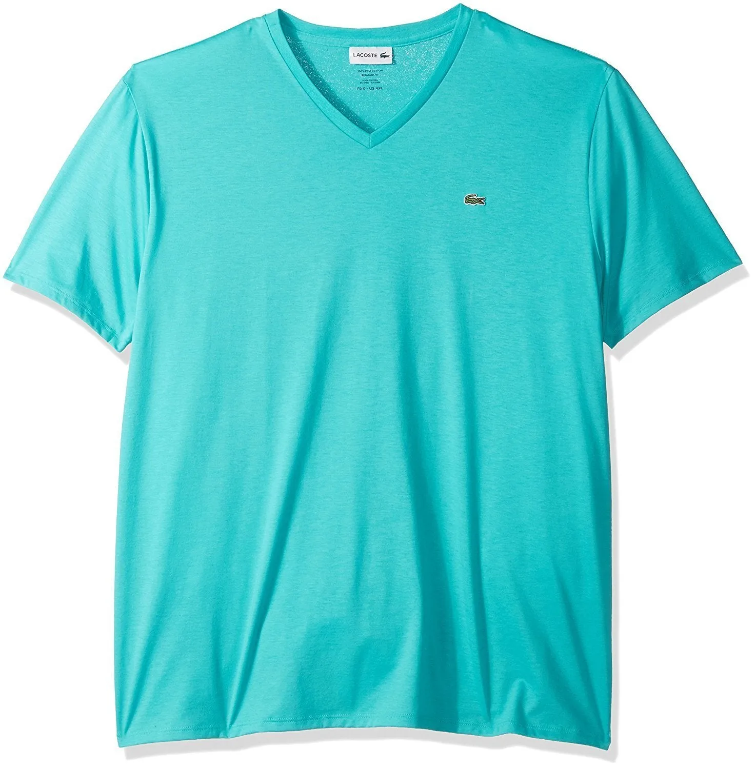 Lacoste Men's Short Sleeve V-Neck Pima Jersey T-Shirt