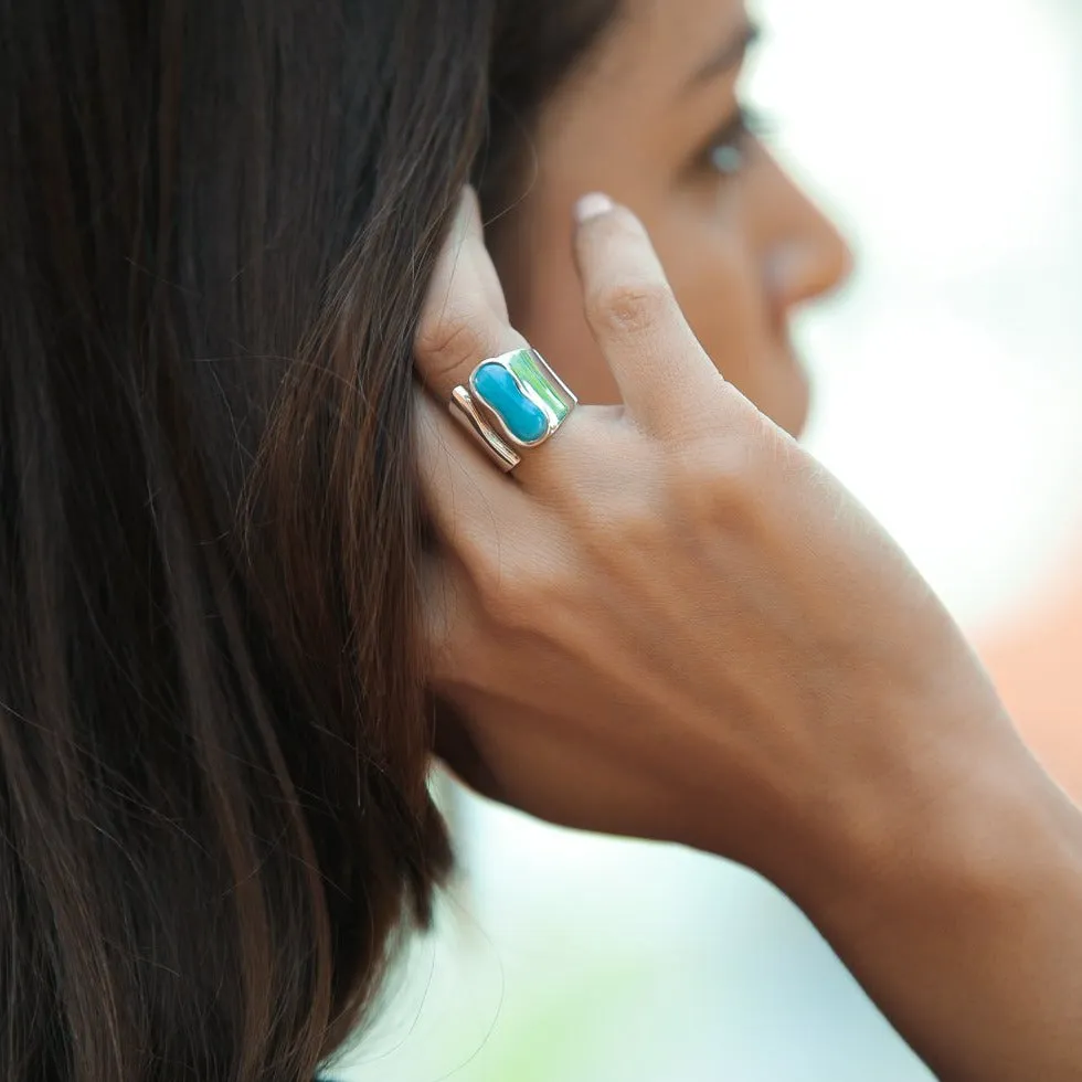 Larimar Statement Ring, Goalie