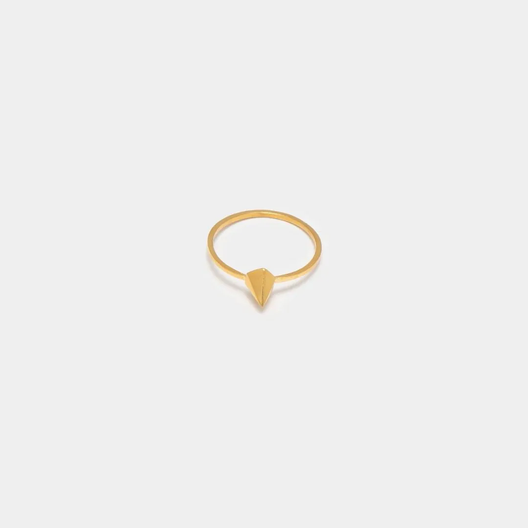 Little Diamond - ring - silver 925 - gold plated