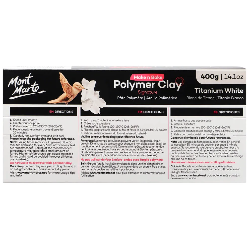 Make n Bake Polymer Clay Signature 400g (14.1oz) - Titanium White