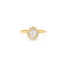 Mini Antiquity Ring | 14k Gold & Moonstone