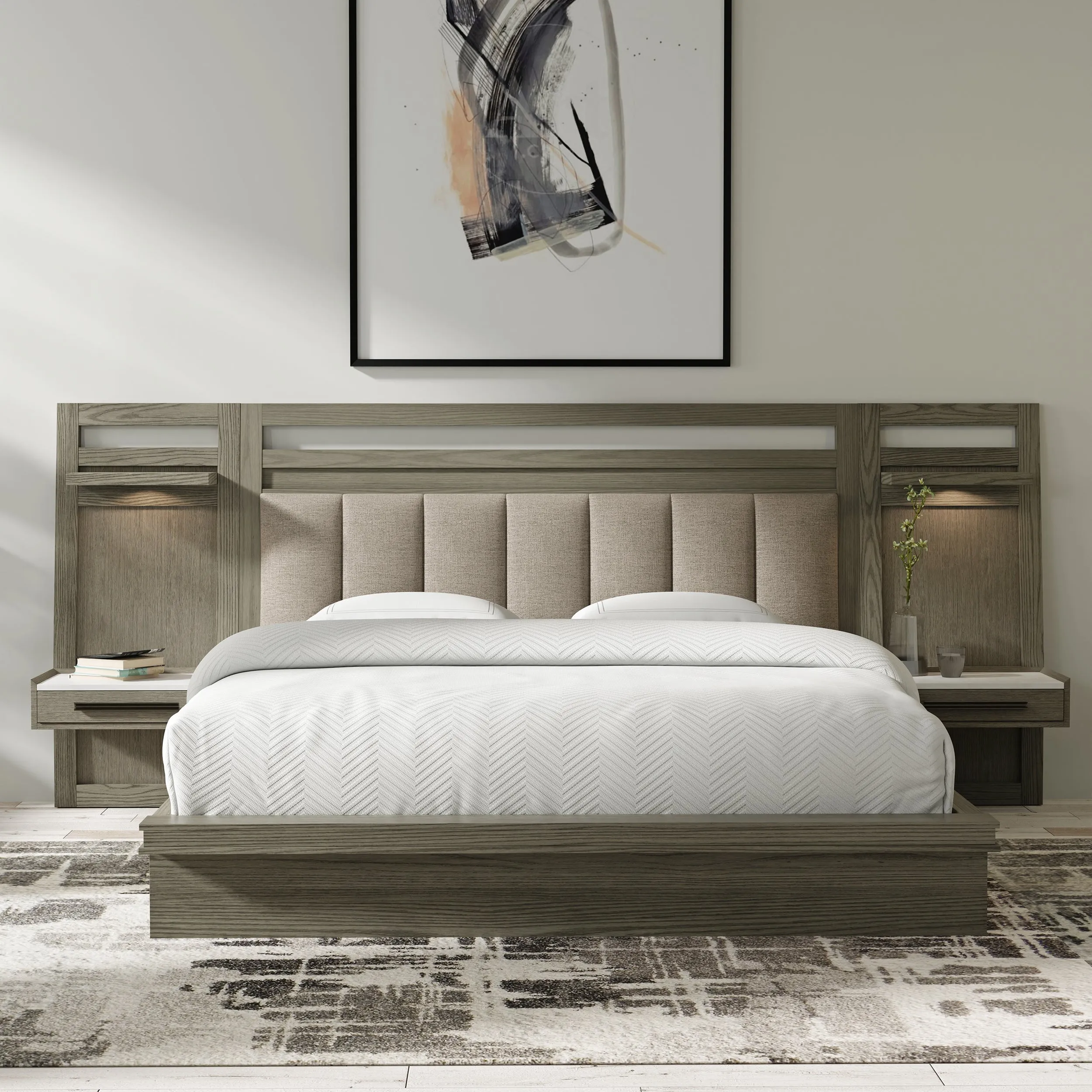 PURE MODERN BEDROOM Queen 5/0 Platform Wall Bed (1250HB/1250FB/125066R/52250P)