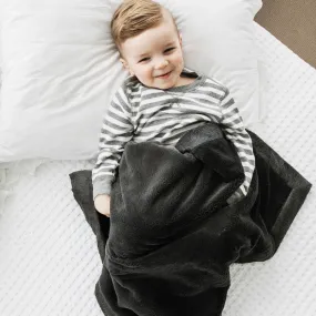 Saranoni Lush Receiving Blanket | Charcoal