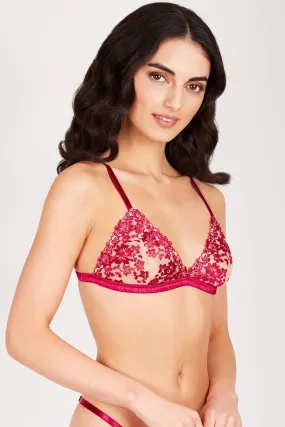 Valentina bralette - Cerise