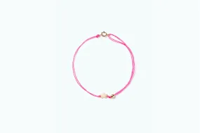 Vitamin Gold Cord Anklet Neon Pink Star (14K)